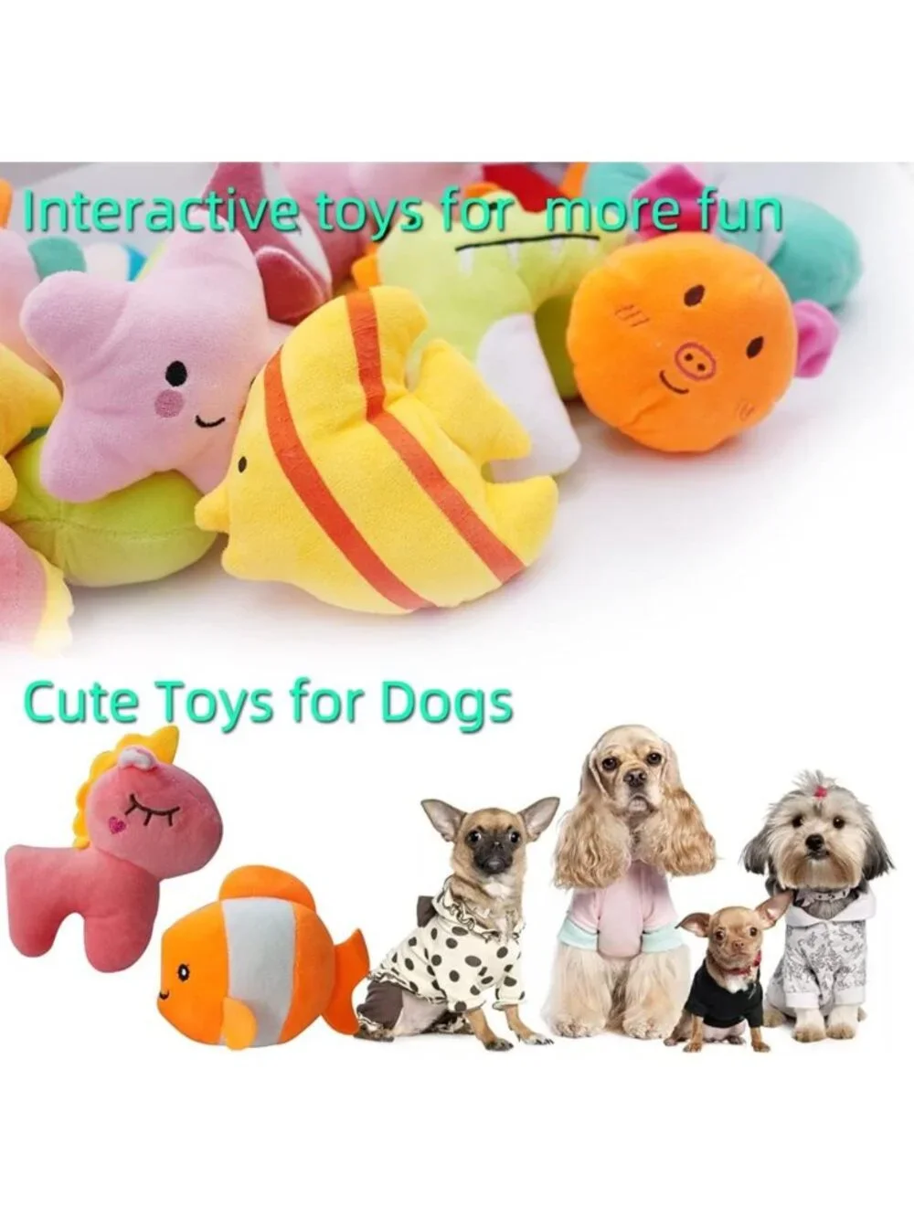 27-Pack Cute Plush Squeaky Toys for Small Dogs - Fun & Durable Dog Chew Toys